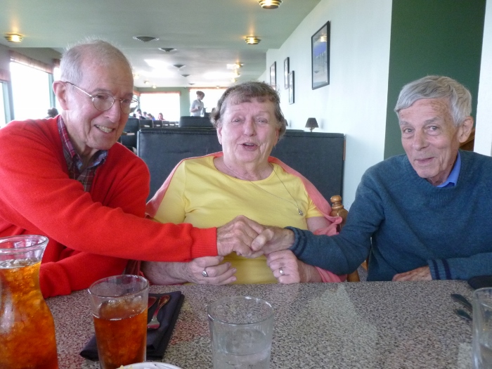 Al, Annie and Charlie at Pirate's Cove Restaurant, Garibaldi